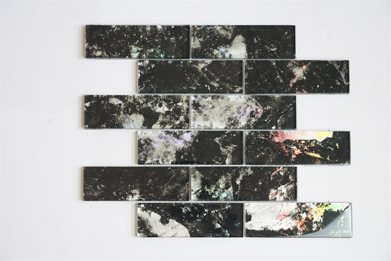 Glass Mosaic Tile for Bathroom Wall Decoration Customized Patterns Production