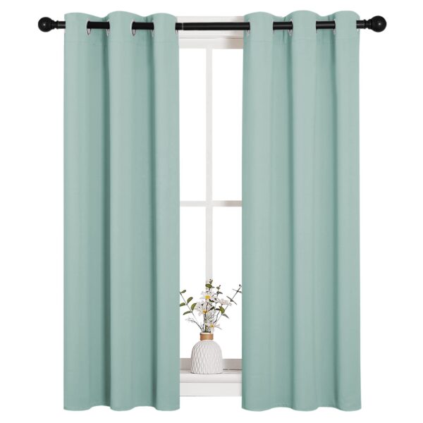 Wholesale Grommet Top Thermal Insulated Living Room Bedroom Window Aqua Blue Curtains