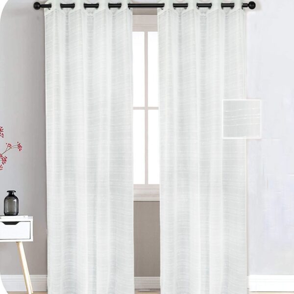 Wholesale Home Decoration Meteor Gauze Courtains Living Room Door White Fabric Windows Sheer Curtains
