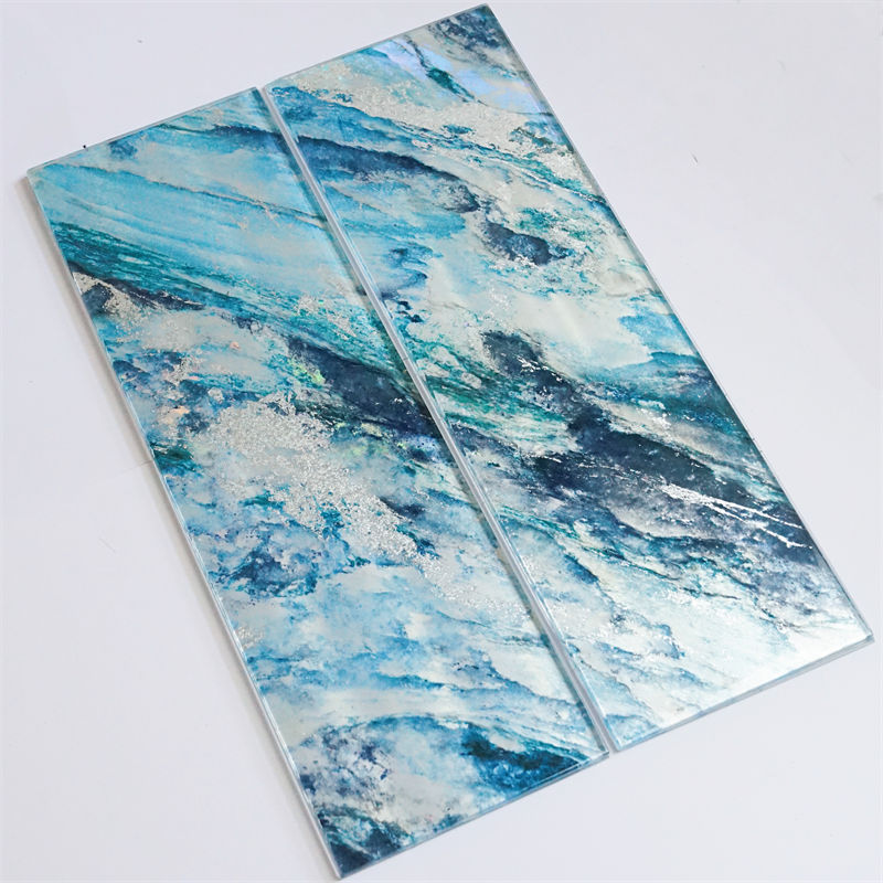 Wholesale Marble Glitter Glass Mosaic Wall Tiles Swimming Pool Glass Tile