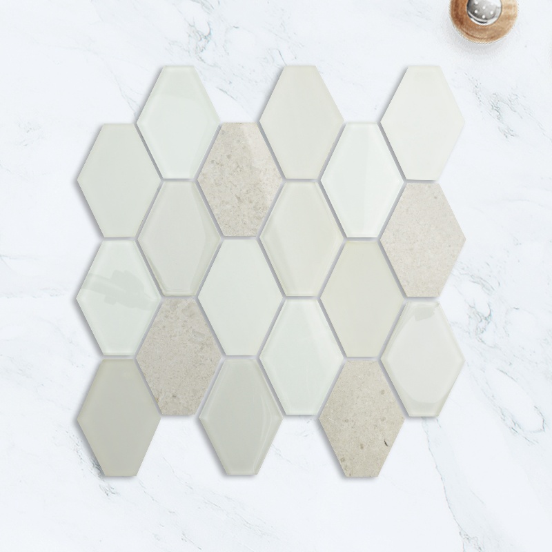 Wholesale Glass Mosaic Tile Lndoor Kitchen Bathroom Wall Decoration Tiles Background Project Mosaic