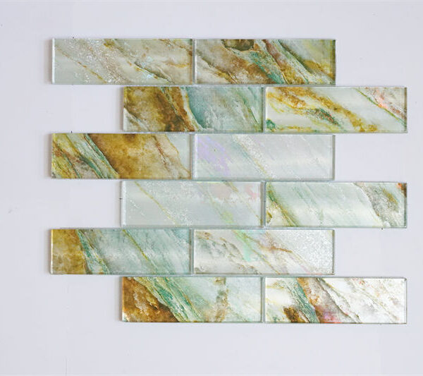 China Factory Wholesale Glitter Glass Mosaic Tile for Bathroom Wall Decoration Tiles Swimming pool