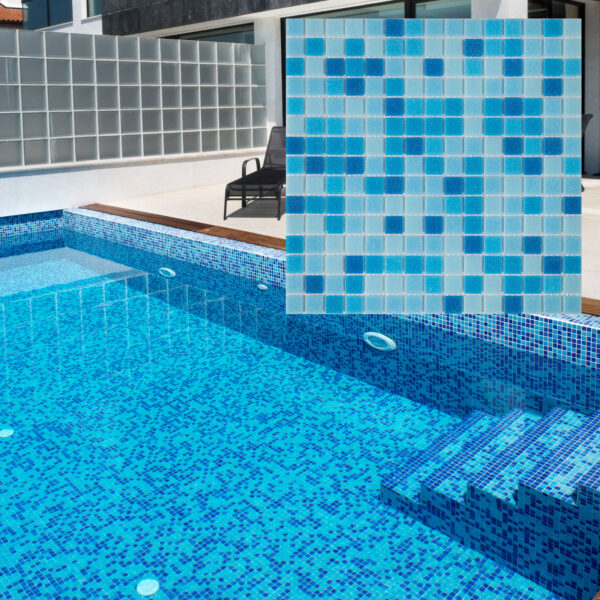 Hot Swimming Pool Tiles Glass Bathroom Wall Mosaic Tiles for Wet Areas
