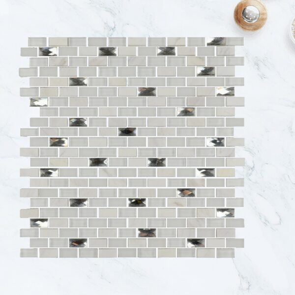 Wholesale Long and thin strip electroplating Glass Mosaic Tile Kitchen Bathroom Wall Decoration Tiles