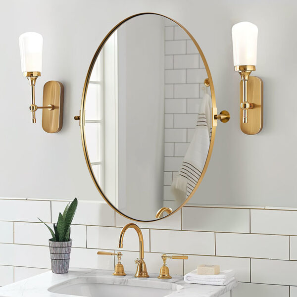 Luxury Aluminum Wall Light Bathroom Vanity Mirror