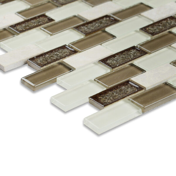 Wholesale High Quality Strip Glass Mosaic Tile for Bathroom Kitchen Back Splash Wall