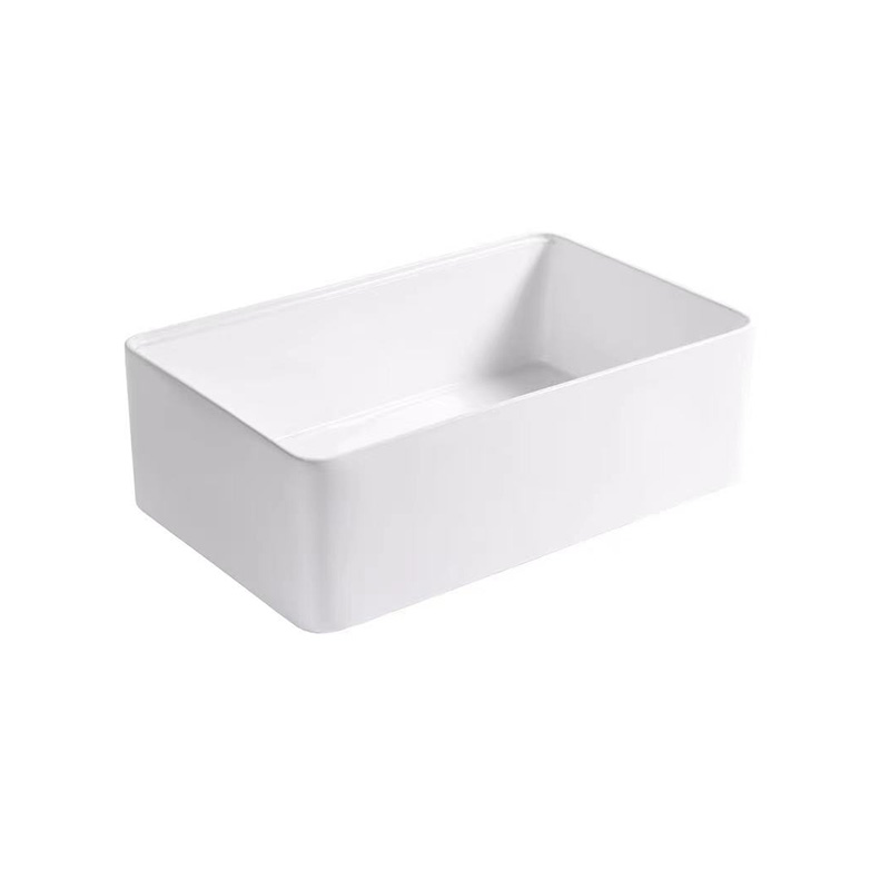 Wholesale Good Quality Kitchen Sink White Porcelain Apron Front Single Bowl Handmade Farmhouse Kitchen Sink