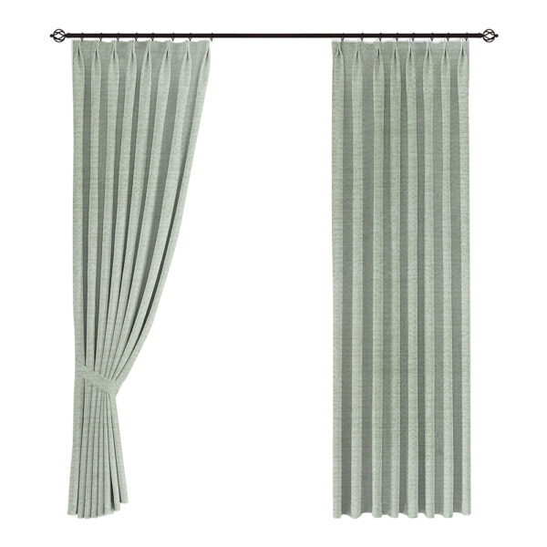 Wholesale OEM/ODM Custom 100% Polyester Faux Linen Blackout Window Curtain Drapes Fabric New Arrival Two-Sided Curtains Valances